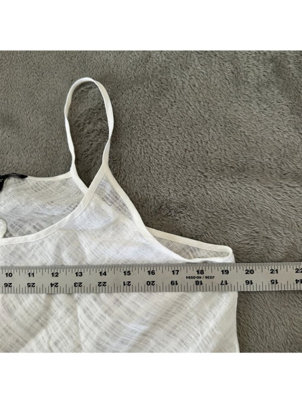 Eileen Fisher White Lightweight 100% Linen Open Weave Tank Top Tunic MEDIUM - Picture 4 of 5